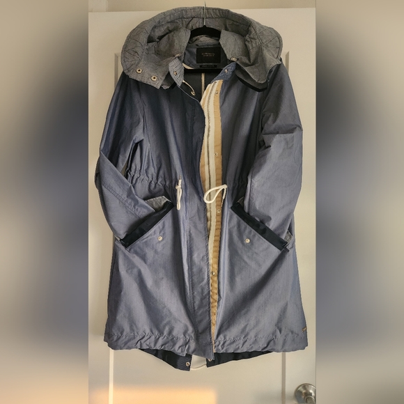 ☔️Scotch & Soda☔️ Hooded Rain Coat, blue, size 1 (S) - Picture 1 of 16